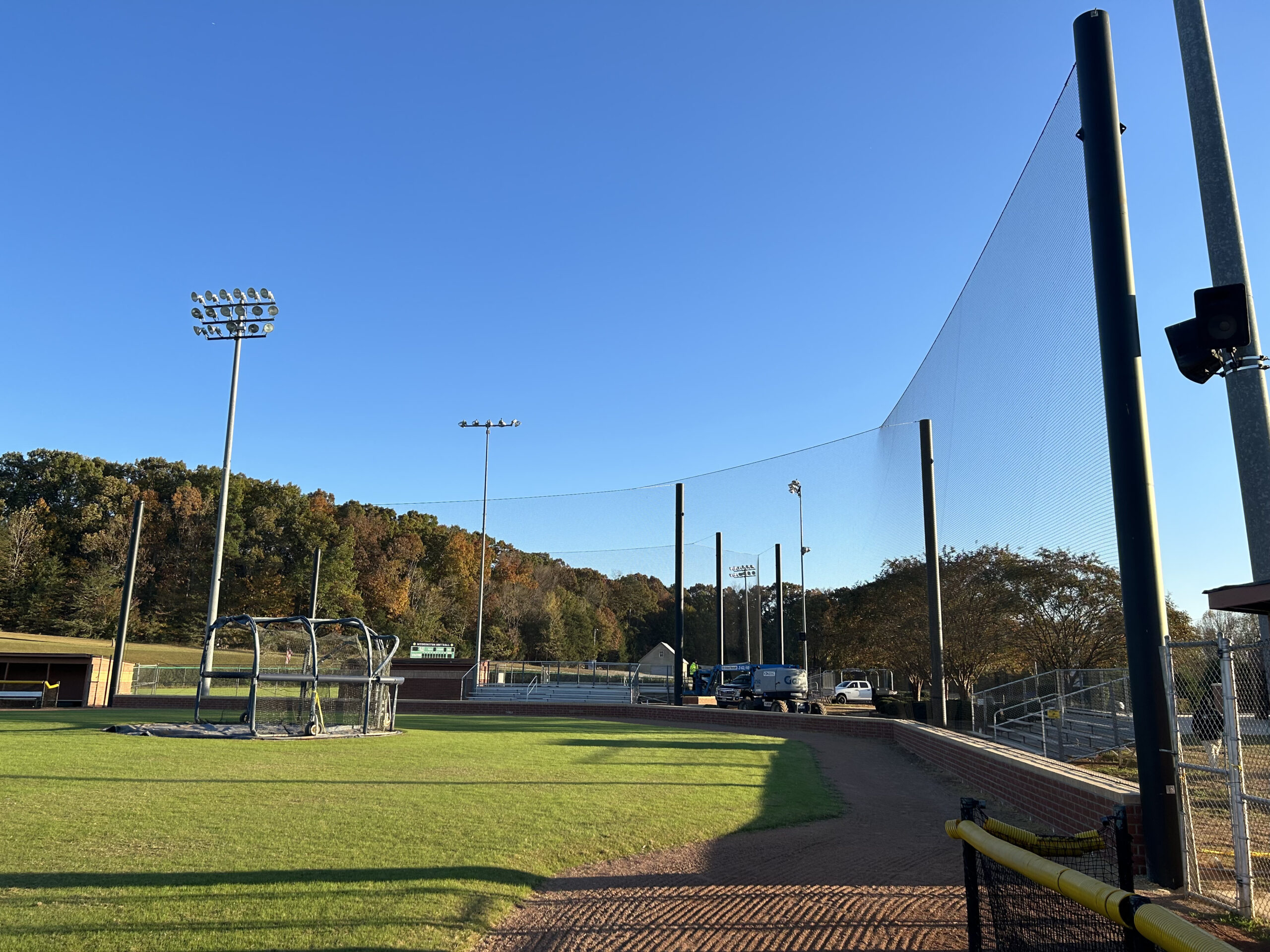 Weddington High School Baseball Backstops - Installed by Carolina Sports Concepts